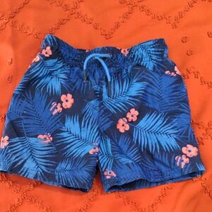 Cat & Jack Kids' Blue Floral Swim Trunks